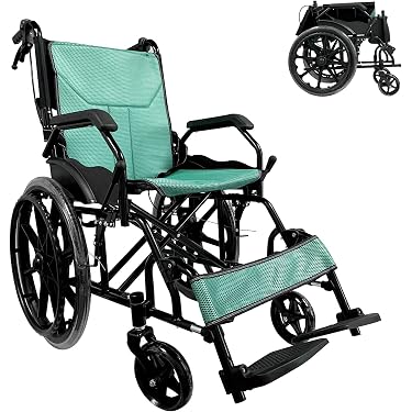 新品 車いす 軽量 自走用/介助用 折りたたみ ブレーキ付き ノーパンク 車椅子 Amazon | KagoMsa 自走介助兼用車いす 折り畳み車椅子 軽量コンパクト